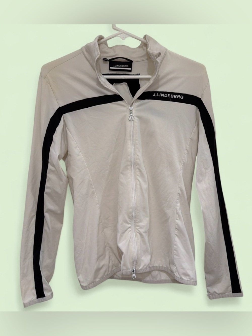 J.Lindeberg White Jacket with Black Racing Stripes